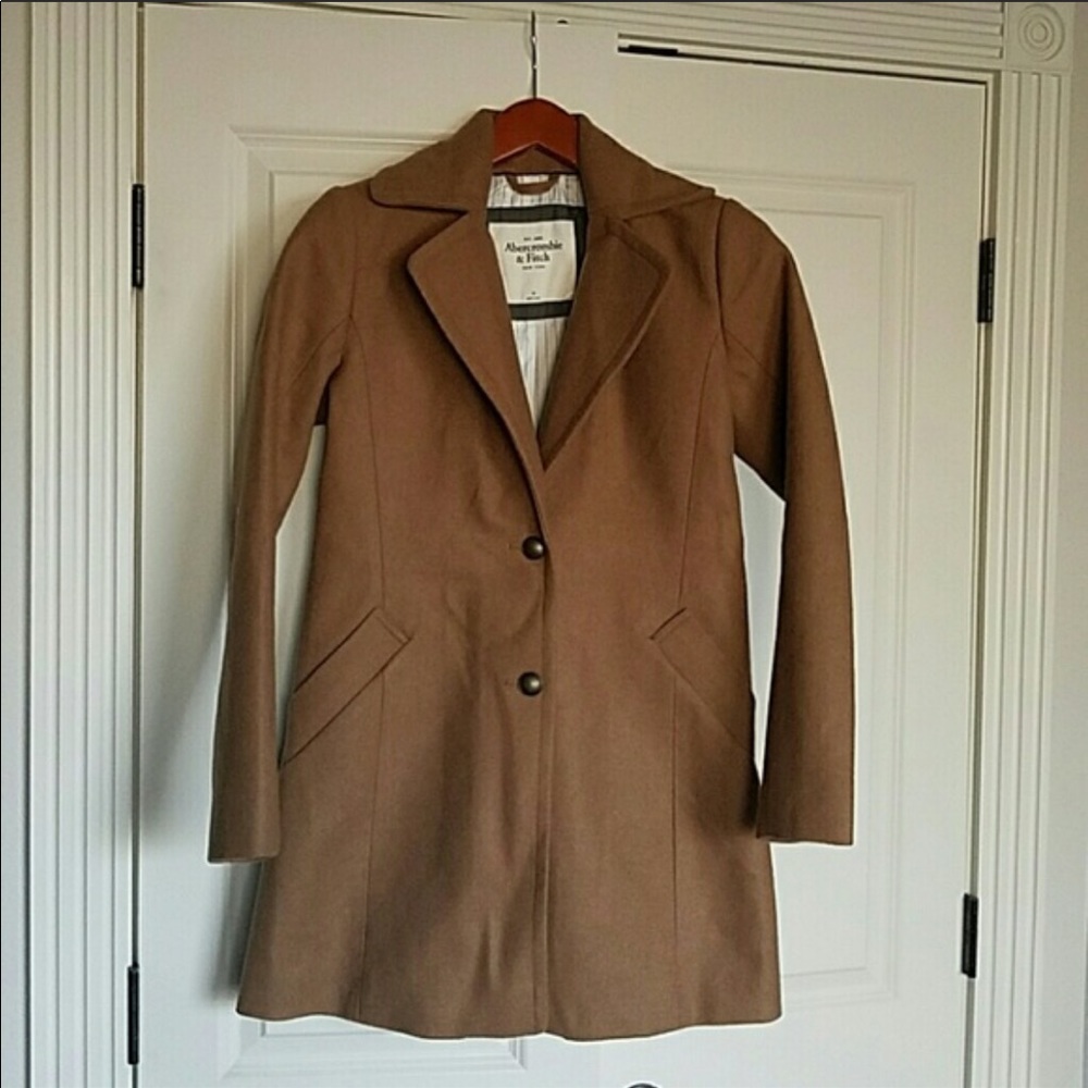 A&F Camel Color Wool Coat
